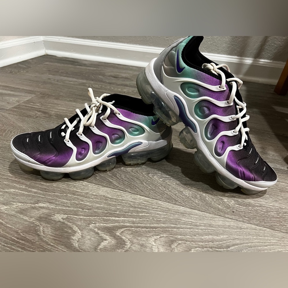 Cleaning son closet out. Slightly used Nike VaporMax “Grape”. No box.